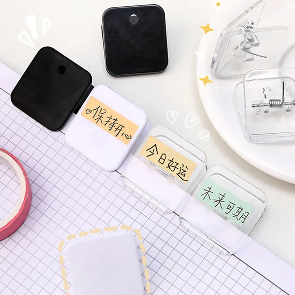 프리미엄 플라스틱으로 제작된 12개의 사각형 파일 클립 사무실, 가정, 학교, 청구서 관리용 다목적 종이 클램프