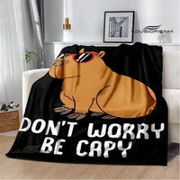The Capybara Club Anime blanket throw cubre cama Warm blankets for beds Picnic blanket birthday gift 1