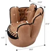 Kids Couch with Solid Wood Frame & Baseball Glove Design, Children Armchair for Play Room, Nursery, Kindergarten, Kids Room 3