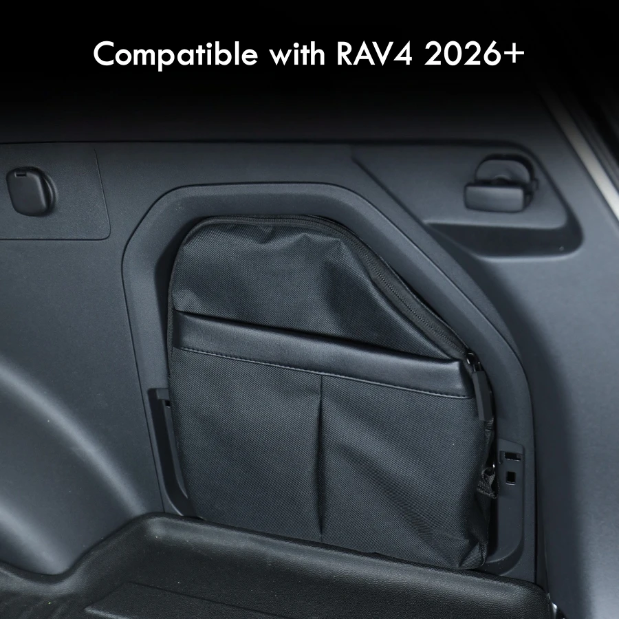 블랙 옥스포드 천 트렁크 오거나이저 포켓 가방 (토요타 RAV4 2026+ 트렁크 수납 카고 가방 RAV4 액세서리)