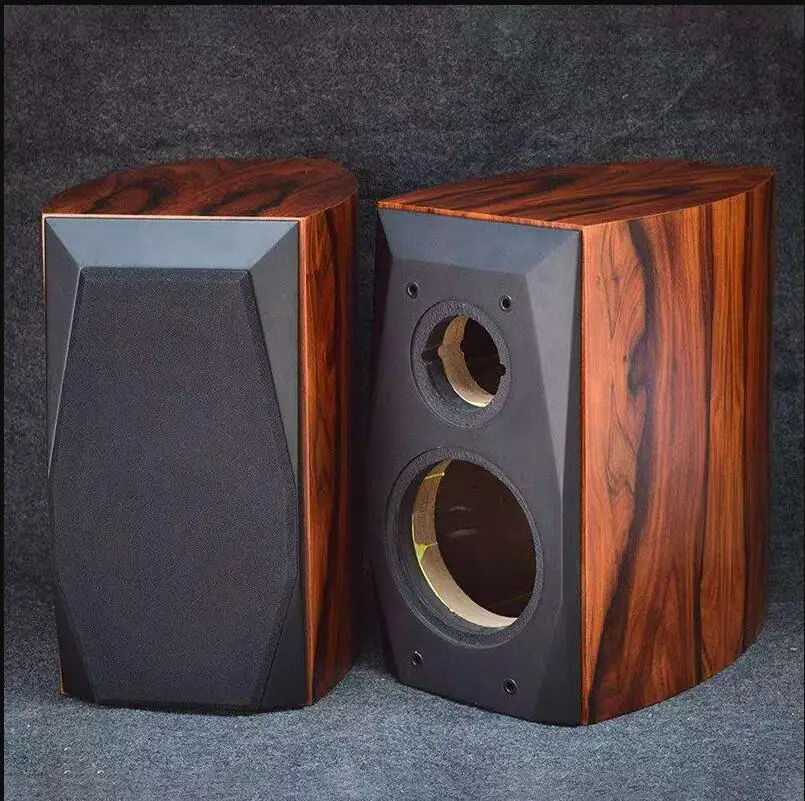 HiFi Empty Speakers Dalbergia Cochinchinensis Veneer 6.5 inch/ 8-inch Bookshelf Speaker Box Speaker empty box Shell
