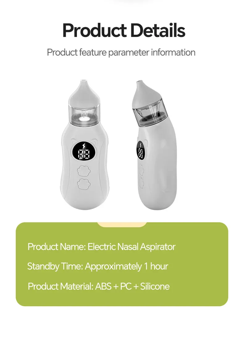 Baby Electric Nasal Aspirator Nose Sucker for Baby & Toddler Rechargeable Nose C