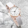 3pcs/set Women Leather Simple Quartz Watch with Number 8 Bracelet Necklace Set 4