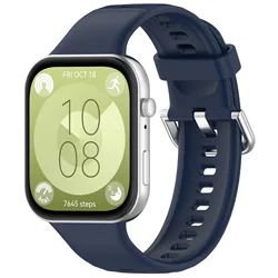 Premium Silicone Sports Strap for Huawei Watch Fit - Soft Bracelet Wristband (Midnight Blue)
