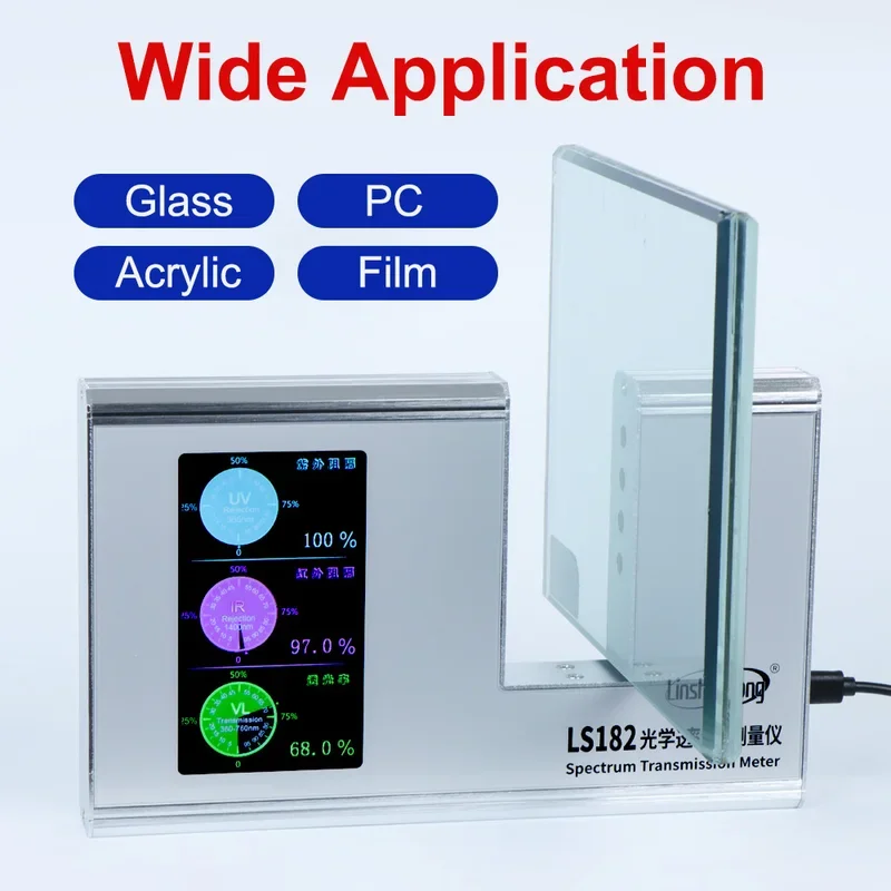 Window Film Tester TSER Meter SHGC Light Transmittance Tester Spectrum Transmission Meter Advanced for Window Tint LS182