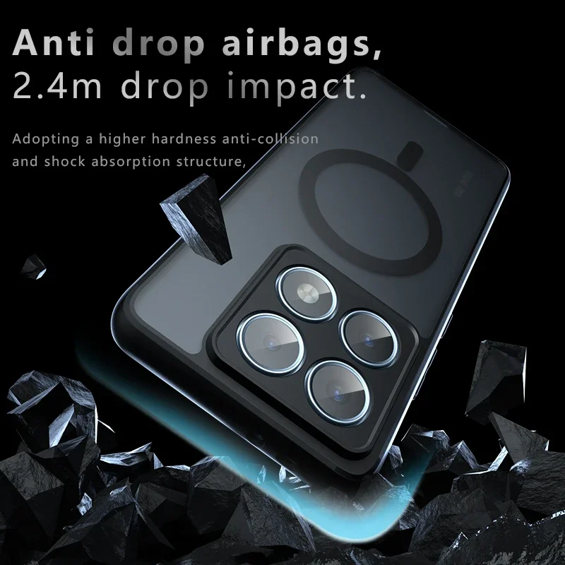 Enhanced Magnetic Wireless Charging Case - Shockproof Matte Back Cover