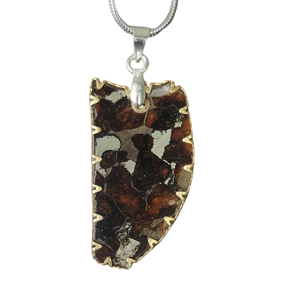 

Kenya Serico Olive Meteorite Pendant Olive Meteorite Necklace Jewelry Natural Meteorite Material - QB173