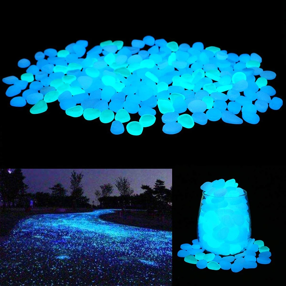 500Pcs Glow In The Dark Garden Stones 1