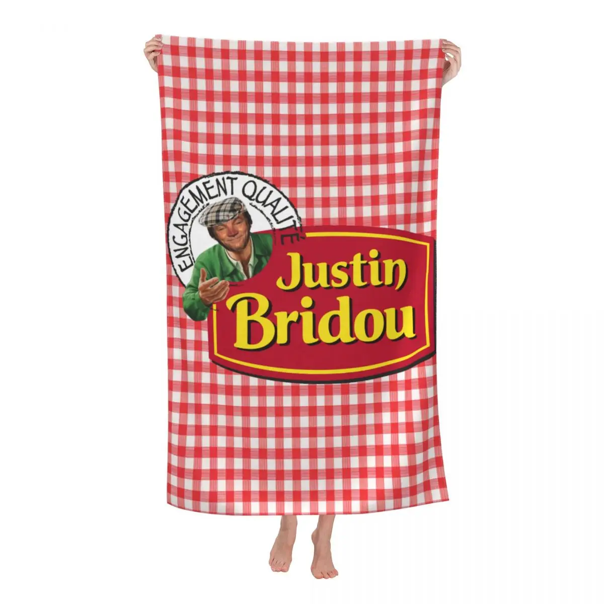 

Пользовательское пляжное полотенце с текстильным принтом Джастина Бриду Cochonou, полотенце из микрофибры для путешествий, плавания, кемпинга