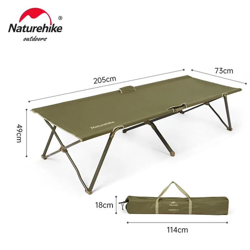 

Naturehike 2023 Camping Bed Outdoor Folding Camp Bed Cot Ultralight Tent Bed Rapid Construction Travel Bed Widen Simple Camp Bed