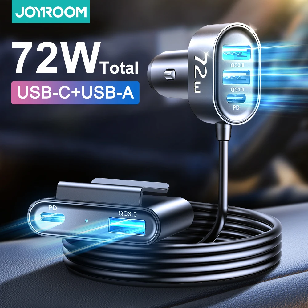 

Joyroom 5 USB Ports Car Charger Type C PD 3.0 Fast Charger QC 3.0 Quick Charge Car Phone Charger For iPhone Xiaomi Samsung