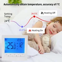 Digital Smart Thermostat Programmable Gas Boiler Heating Temperature Regulator Hand Controller Battery Thermostat with Kid Lock - Image 3