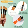 5Pieces Flat Paint Brushes, 3/4 Inch, Watercolor & Acrylic, Synthetic Nylon, Ideal for Painting, Oil, Fine Crafts, Face, Body A 5