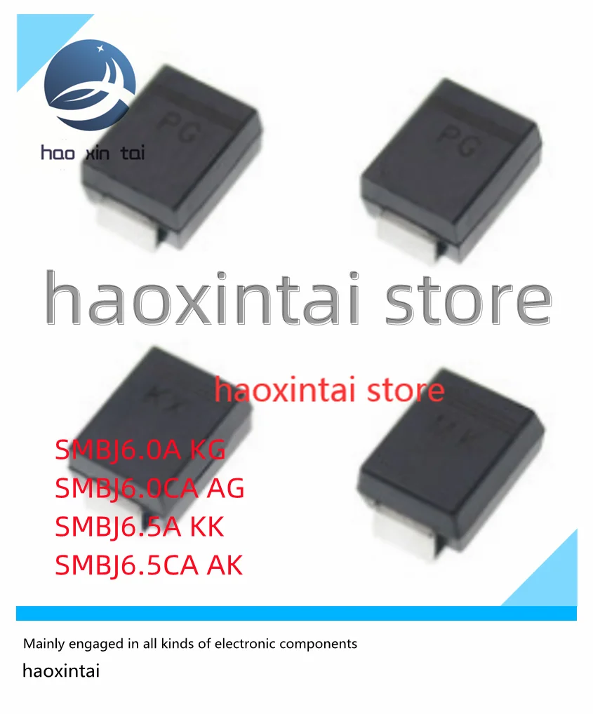 

20 шт. SMBJ6.0A KG SMBJ6.0CA AG SMBJ6.5A KK SMBJ6.5CA AK SMD TVS с переходным подавлением диода SMB DO-214AA 6 в 6,5 в