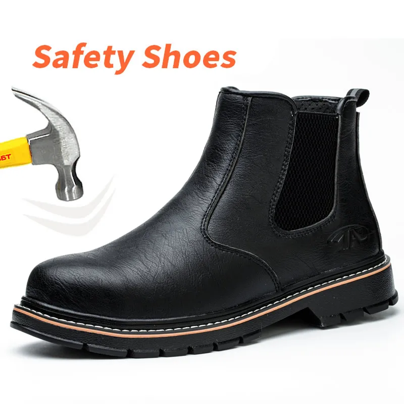 Safety Shoes Men  Work Boots  Anti Smashing Anti Puncture Steel Toe Cap Security Boots