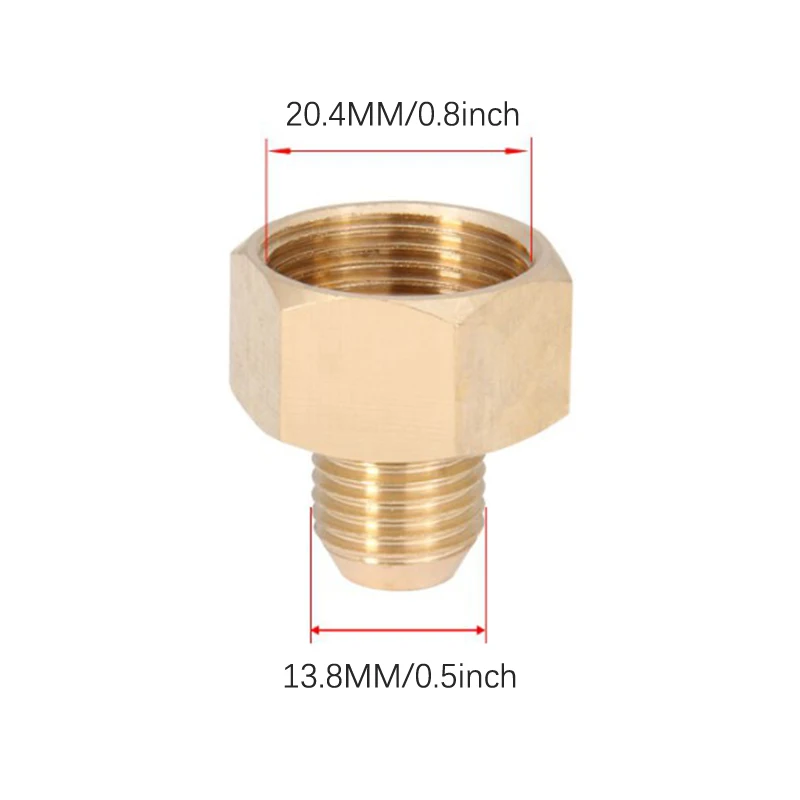 Female M22 to M14 Male Adaptor Pressure Washer Gun Hose Connector Brass Fitting Gun Coupler