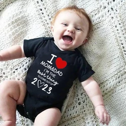 I Love Mom & Dad Baby Boy Girl Clothes 2023 Best Thing Infant Rompers Fashion Cotton Summer Newborn Bodysuits One-pieces