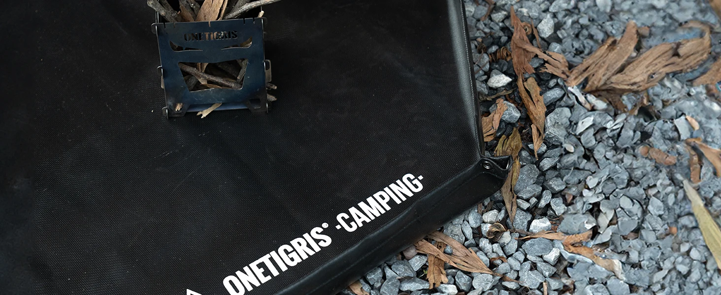 OneTigris Feuerhemmende Matte für den Außenbereich, für Campingkocher, Feuerstelle für Camping, Picknick, Camping, Grill, faltbare feuerfeste Decke – Detail 10