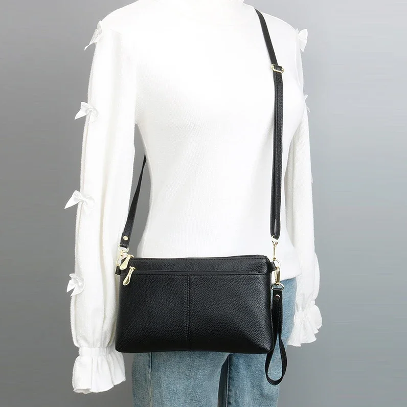 Fashion Women Clutch Bag PU Leather Crossbody Bags Small Shoulder Handbag Female Mobile Phone Purse Bags - 3