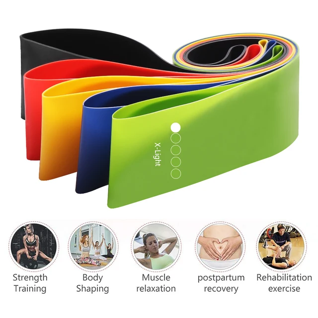 Yoga Sport Exercise Elastic Fitness Bands Ideal For Home 5 Different Levels Resistance Bands Pilates Crossfit Workout Equipment 4