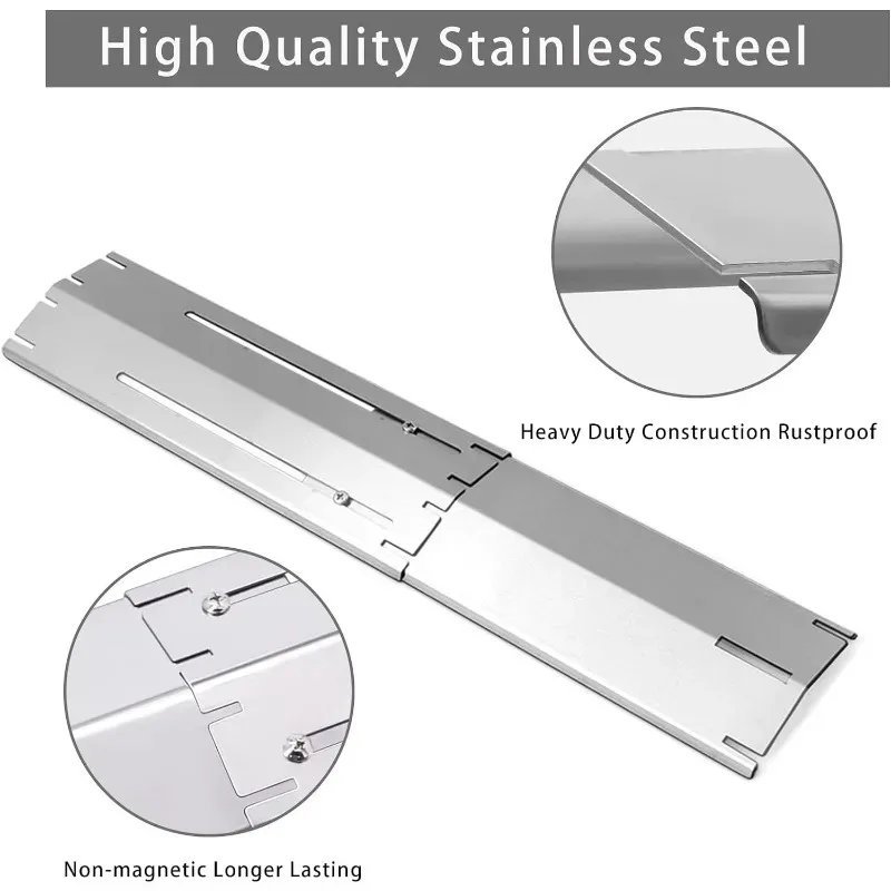 Universal Adjustable Tent Shield Heat Plate Grill Burner Cover For Gas Grill Repair