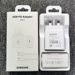 High - Performance 45W PD Super Fast Charging Adapter - White - With 5A Cable