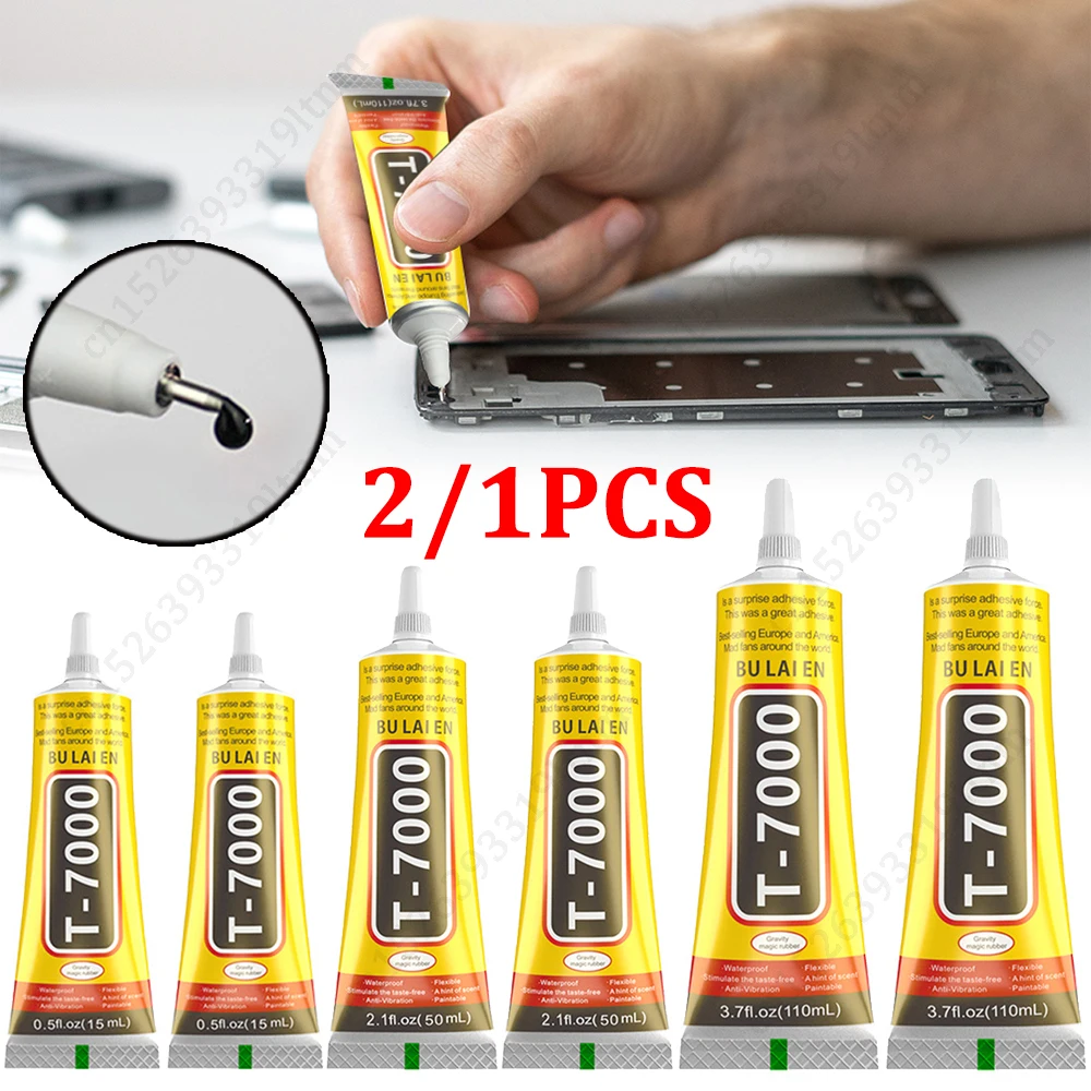 Phone Glue 15/25/50/110ML T7000 Black Glue for Phone Mobile Screen DIY Repair Adhesive With Precision Applicator Tip LCD Display Repair