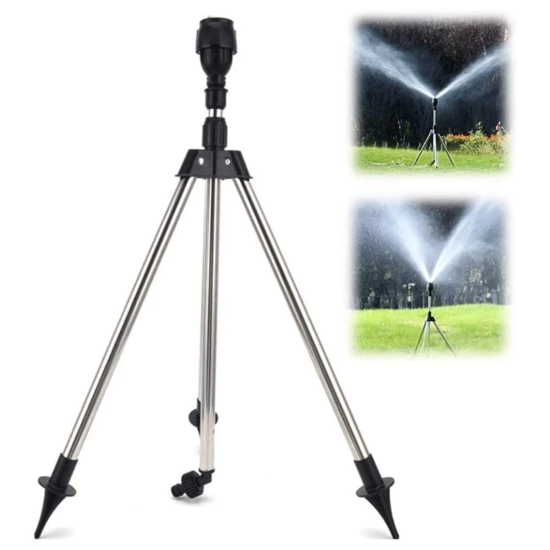 

Automatic Rotating Sprinklers Stainless Steel Tripod Support Garden Irrigation