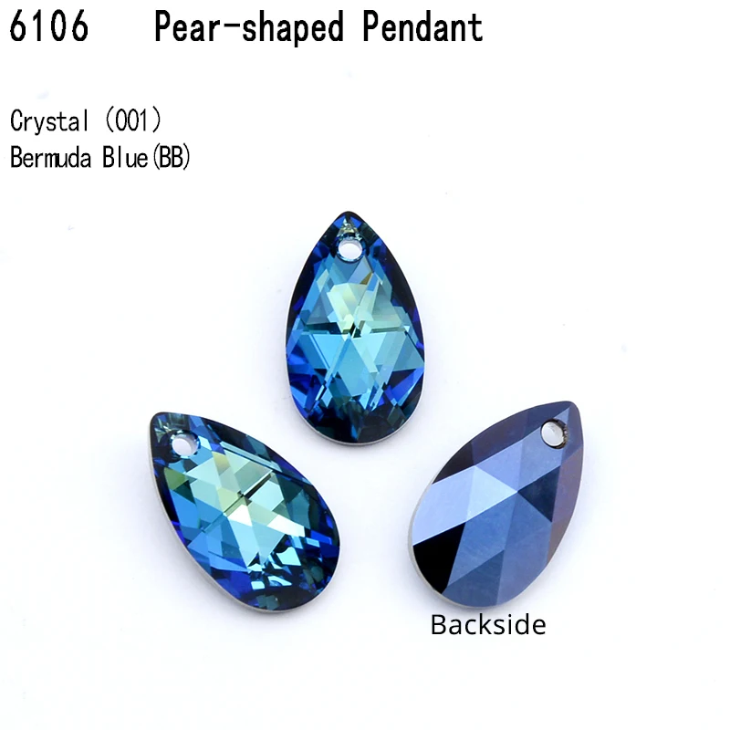 (1 Stück) Original-Kristalle aus Österreich 6106, birnenförmiger Anhänger, lose Perlen, Strass, DIY-Schmuckherstellung – Detail 1