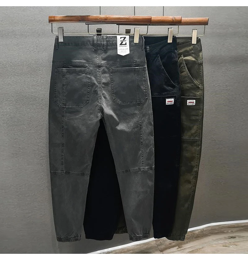 cargo pants with straps Streetwear Fashion Casual Cargo Pants Men Overalls Spliced Designer Loose Fit Trousers Hip Hop Joggers Men Leisure Baggy Pants cargo pants