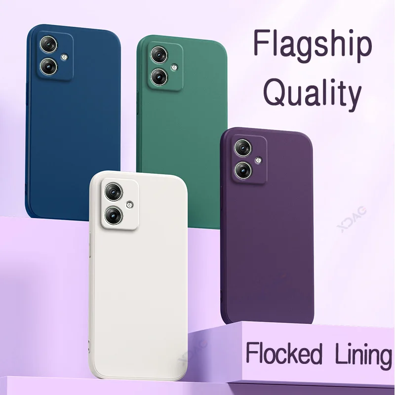 Motorola Moto G54 Power G64 5G G54Power MotoG64 소프트 스퀘어 액체 실리콘 갑옷 용 고급 듀얼 레이어 핸드폰 케이스 커버