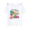 Promoted To Big Sister Printed Baby Announcement Shirt Kids T-Shirt Children Short Sleeve Tops Girls Tee Shirts Summer Clothes 6