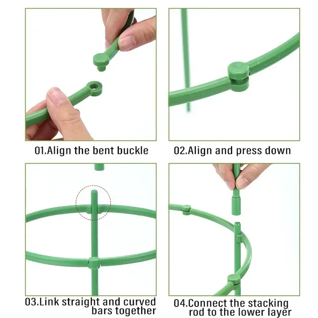 Green Plant Support Pile Frame Greenhouse Arrangement Semicircle Fixed Rod Indoor Flower Plants Vine Climbing Bracket Hock Pen 6