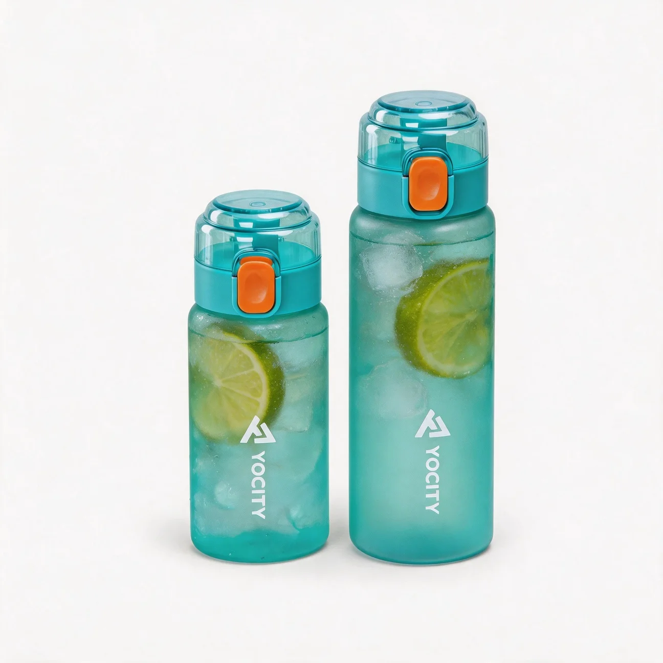 Portable Leak-Proof Tritan Sports Water Bottle with Time Marker for Fitness and Outdoor Activities