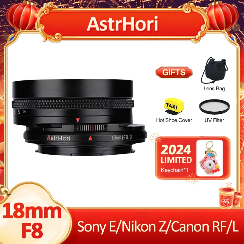 Astrhori 18Mm F8 Tilt-Shift Full Frame Mirrorless Obiettivo Della Fotocamera Per Leica L Sony E Nikon Z Canon Rf Mirrorless Obiettivo Della Fotocamera