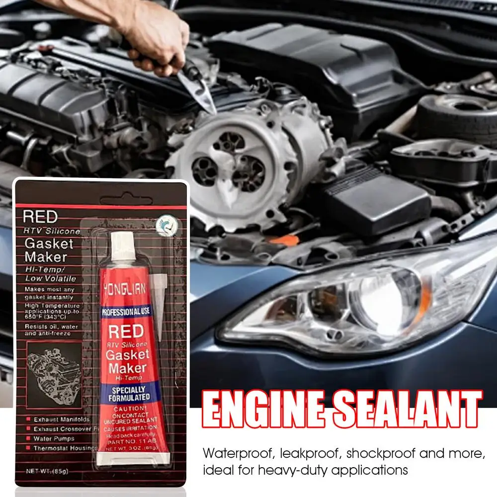 85g Car Black Sealant Silicone Rubber Waterproof High Temperature Resistant Automotive Gasket Sealant Car Motorcycle Engine Seal