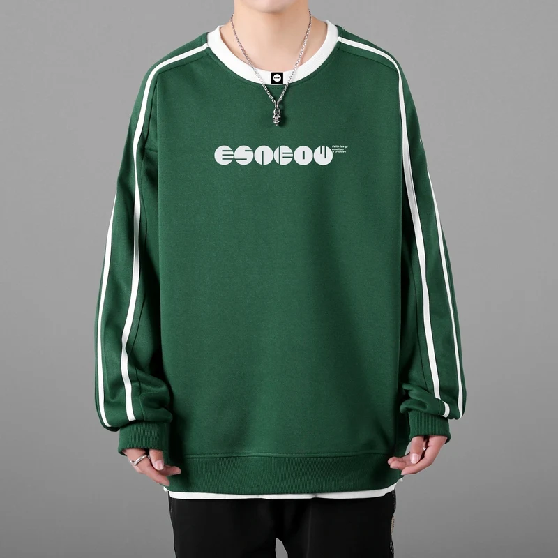 

Casual Spring Autumn Men's Cotton Sweatshirts Hip Hop Streetwear Solid Pullover Loose Punk Hoodies Large Size Top Hoody Clothing