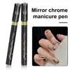 Nail Painting Pen Nail Design Pen Nail Art Pen Set for Diy Salon Fine Tip Chrome Marker for Glossy Mirror Effect Painting Gel 6