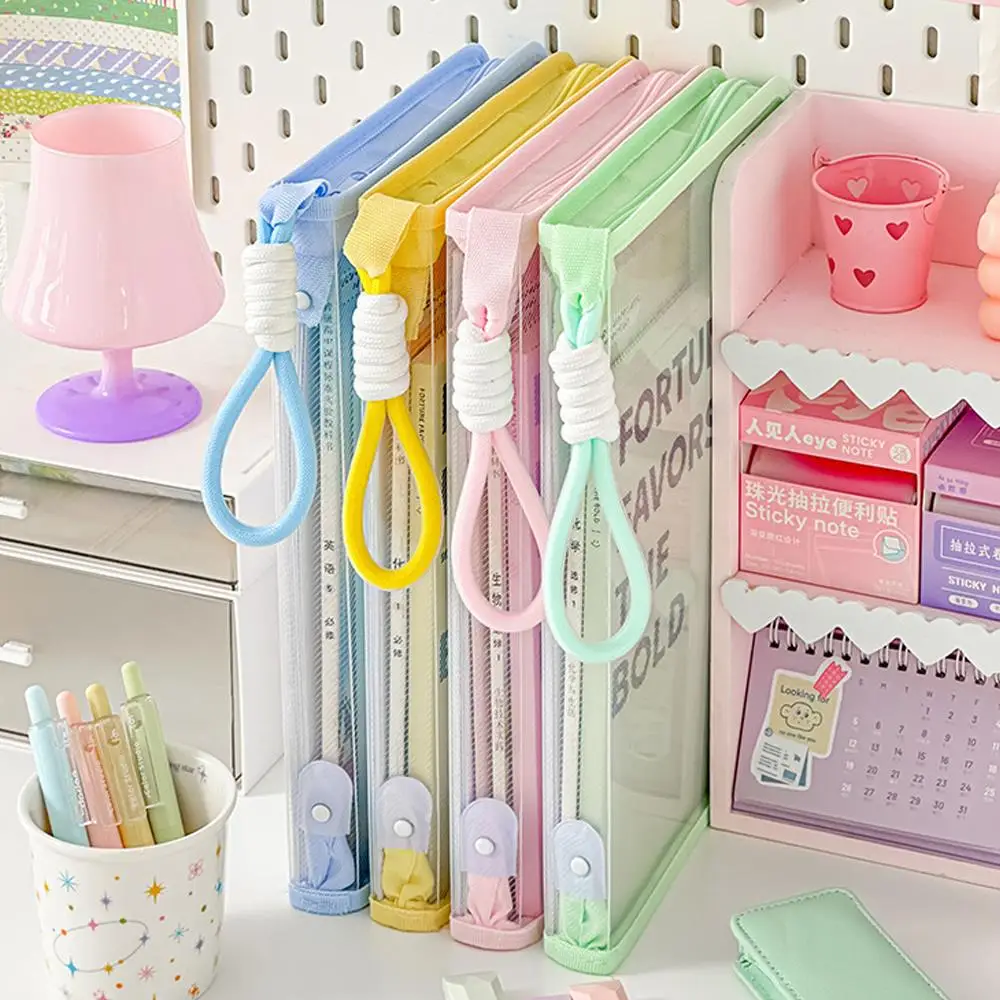 A4 Large Capacity Transparent Zip Pocket Organizer