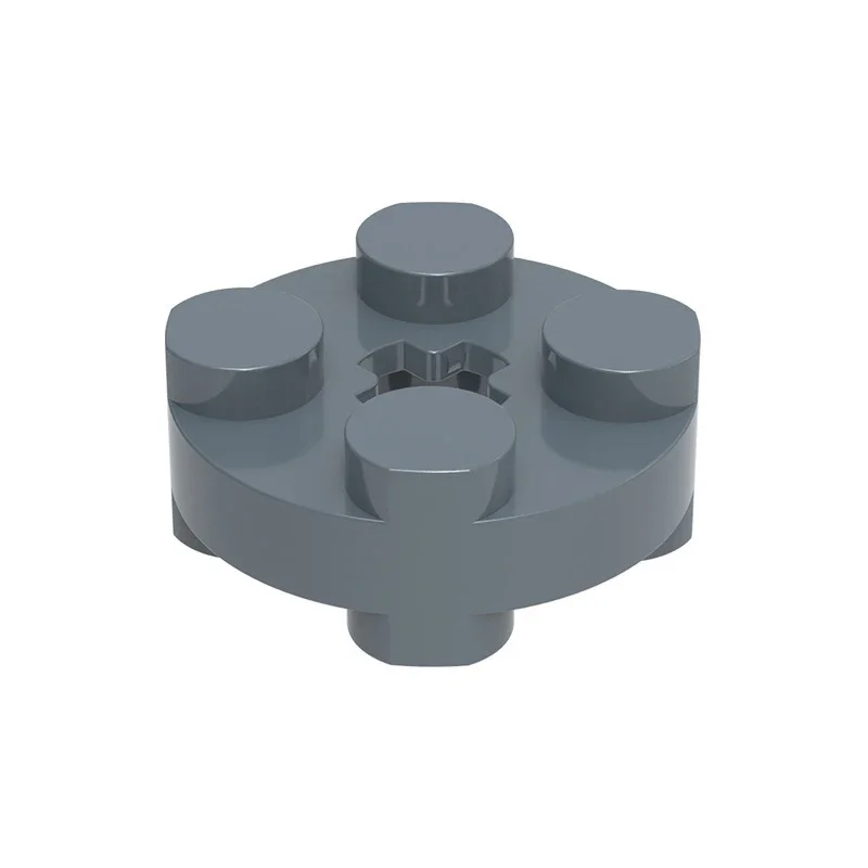 MOC 10PCS DIY 하이테크 4032W 플레이트 원형 2x2 양면 빌딩 블록 키트 (축 구멍 포함) 볼록 플레이트 브릭 장난감 선물