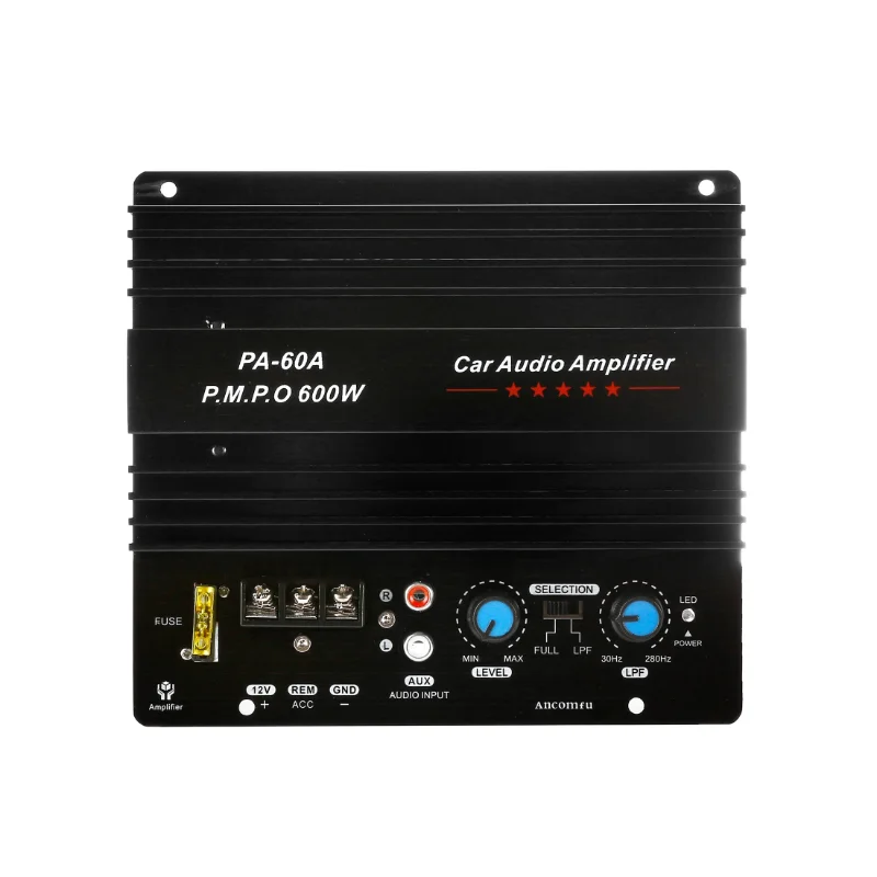 12V 600W Mono Channel Amplifier Board Car Subwoofer Bass Audio Power Amplificador amplifier board