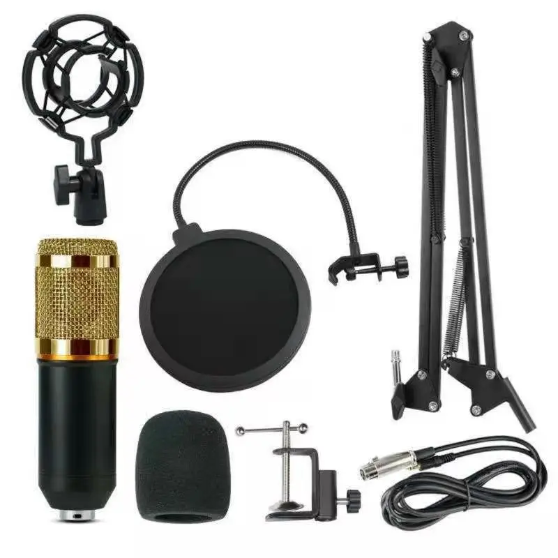 Equipment For Recording Musicbm800 Professional Condenser Microphone Kit  With Live Sound Card For Recording