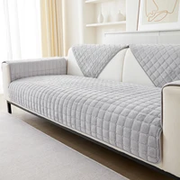 Velvet Sofa Cover Thicken Non-Slip Flannel Couch Cover Plush Plaid For Living Room Slipcover Warm Waterproof Furniture Protector 1