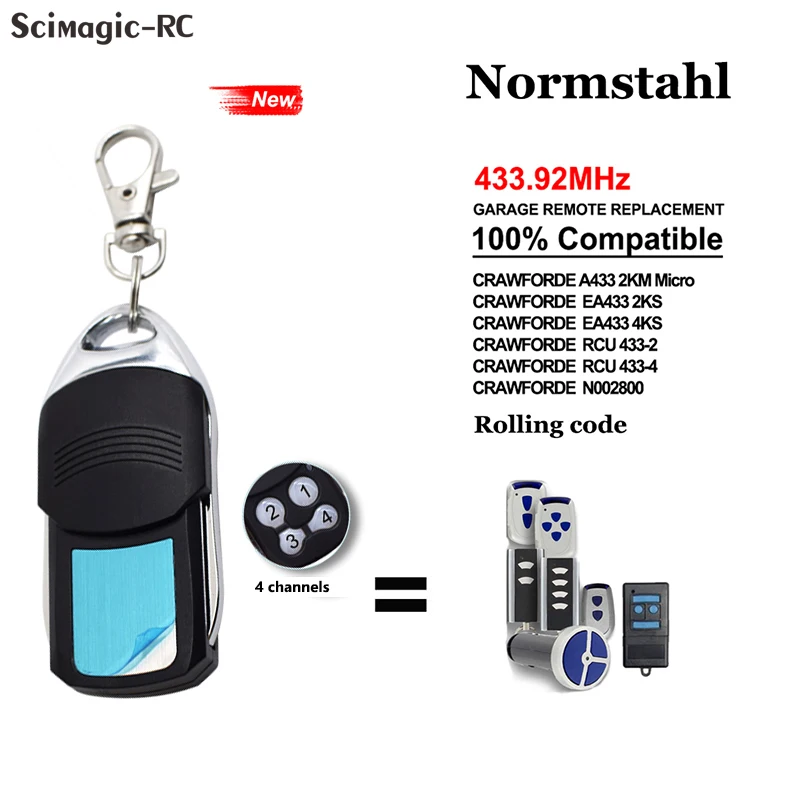 Для Normstahl / Crawford Standard Steel EA433 2KM микро Открыватель гаражных дверей 433 92 МГц