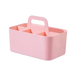 Multi - Layer Portable Desktop and Cosmetic Storage Organizer Box (Pink)