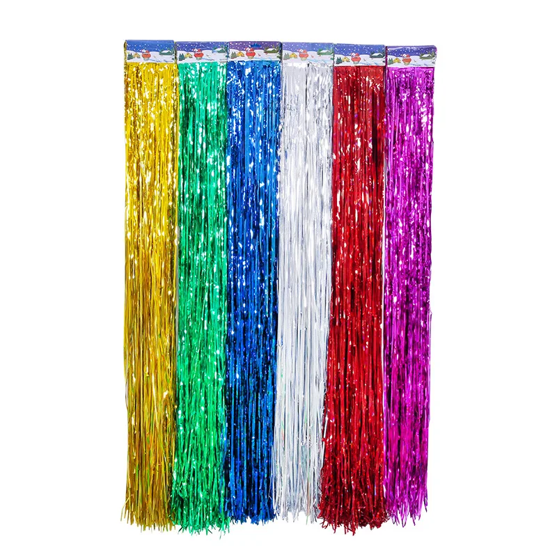 

10Pcs Sequin Drizzle Backdrop Curtain Party Birthday Wedding Backdrop Foil Tinsel Fringe Curtains For Adult Children Photo Booth