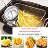 Oil Thermometer for Deep Frying 20℃～280℃/50℉～550℉ Stainless Steel Deep Frying Thermometer with Clip for Cooking Oil Fry F1FB 2