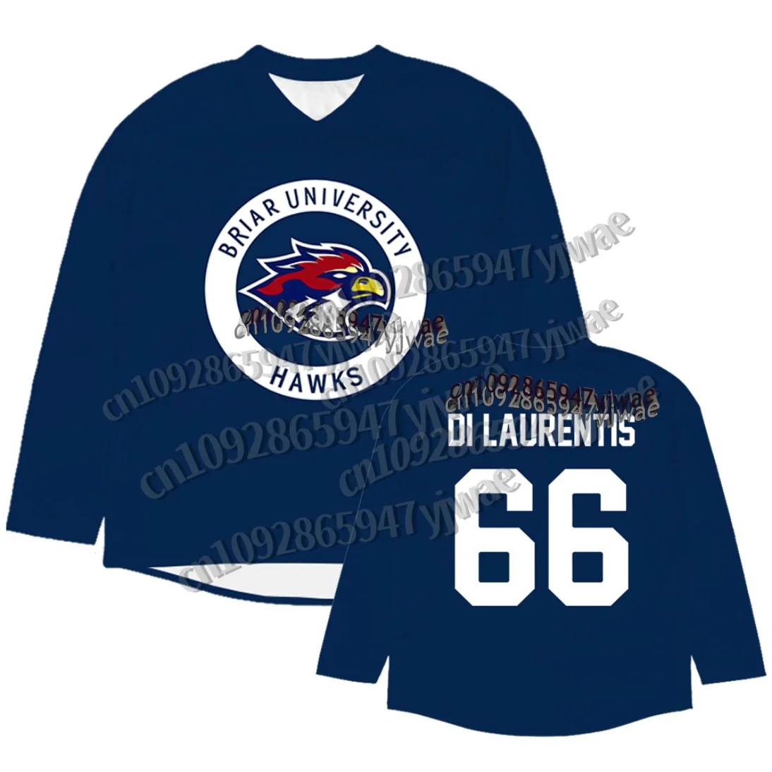Women Cosplay Off Campus Briar University Hockey Jersey Graham 44 22 DI LAURENTIS 66 Tucker46 T-shirt men women couple t-shirt 4