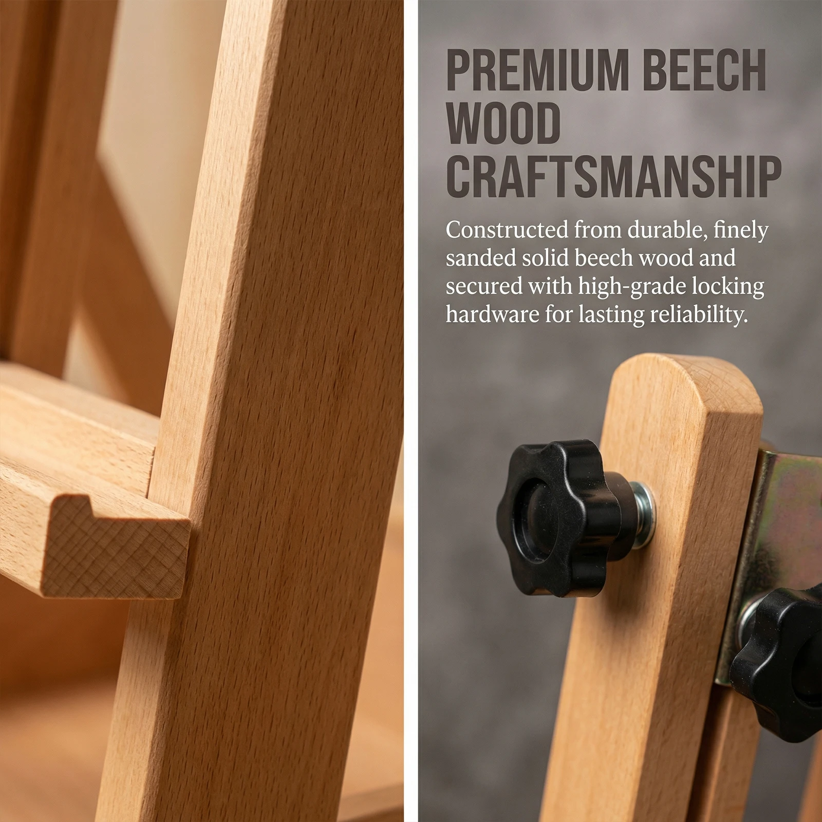 Adjustable Beech Wood Studio Easel 6