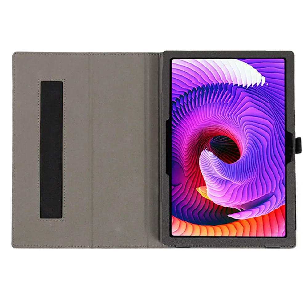 Premium PU Leather Magnetic Folio Stand Case with Hand Strap